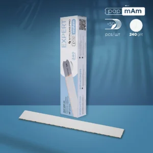 White Disposable PapmAm Files For Straight Nail File EXPERT 22 (50 Pcs) DFCE-22-240 W